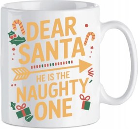 Vicces Karácsonyi Bögre Ajándék Kedves Mikulás Ez Csintalan 330 ml