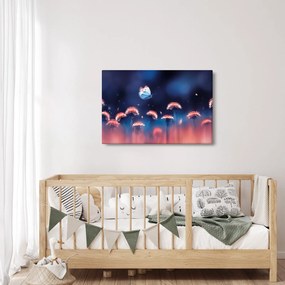Pitypang képe kék pillangóval (90x60 cm)