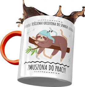 Narancssárga bögre anyósnak Anyósnak Ajándék Nyomtatott fényképpel