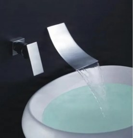 Fali EYN SU3875 mosdócsaptelep LED-világítással és vízeséses kifolyóval, króm felülettel