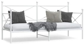 kanapéágy matrac nélkül fehér 90x190 cm acél