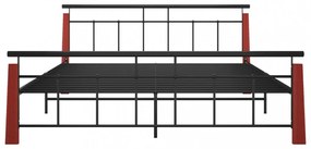 fém és tömör tölgyfa ágykeret 180 x 200 cm
