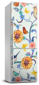 Matrica hűtőre Lepkék virágok FridgeStick-70x190-f-126223306