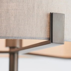 Endon 72634 - Állólámpa HAYFIELD 1xE27/40W/230V barna/szürke