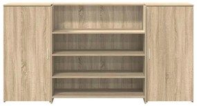 recepciós pult sonoma tölgy 200x50x103,5 cm szerelt fa