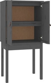vidaXL szürke tömör fenyőfa magasszekrény 60 x 40 x 120 cm