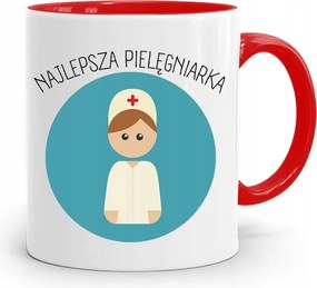 Piros Bögre Ajándék A Legjobb Ápolónőnek fényképes nyomtatással