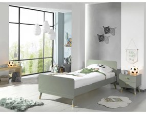 Olajzöld gyermekágy fenyőfából, 90 x 200 cm - Vipack Billy