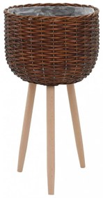 vidaXL 3 darabos PE béléses fonott virágtartó-garnitúra