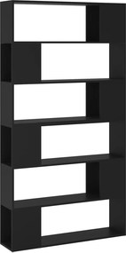 vidaXL fekete térelválasztó könyvszekrény 100 x 24 x 188 cm