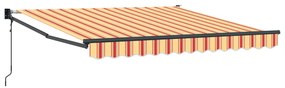 Automatikus Behúzható Napellenző Narancs és Sárga 350x250 cm