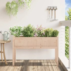 tömör fenyőfa kerti virágláda lábakkal 110 x 31 x 70 cm