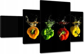 Vászonkép 130x80 Paprika Víz