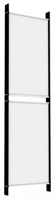 fehér 5 paneles paraván 250x180 cm szövet