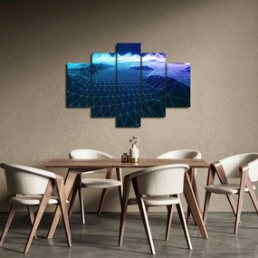 Kép - Hegyek egy számítógépes modellben (150x105 cm)