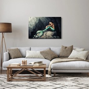 Kép - Hableány a sziklán (90x60 cm)