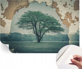 Dekoratív öntapadós fotótapéta Hálószobába Magányos fa 104x70 cm