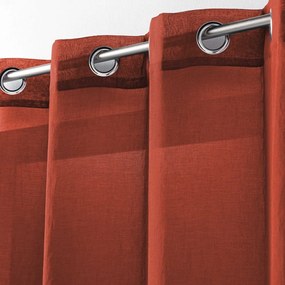Terrakotta színű fényáteresztő függöny 140x280 cm Telma – douceur d'intérieur