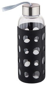 Altom Üveg vizes palack szilikonhüvelyben 425 ml,fekete