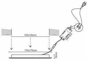 LED Dimmelhető beépíthető lámpa LED/12W/230V 3000-6500K Wi-Fi Tuya