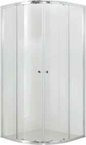 Hagser Andrea zuhanykabin 90x90 cm félkör alakú króm fényes/átlátszó üveg HGR11000020