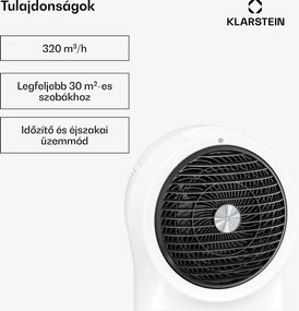 Klarstein Whirlwind léghűtő | 320 m³/h | 6 l | 30 m² | 2 hűtőcsomag | 3 üzemmód | 60 W