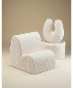 Krémszínű buklé párna gyerek kanapéhoz U – Wigiwama