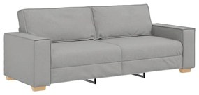 3 személyes, felhőszürke szövetkanapé 180 cm