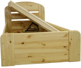 Anikó fenyő ágyneműtartós ágy bal OLDALRA nyíló 90x200
