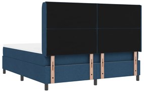 Boxspring Ágy Matracral - Kék - 180x200 cm - Szövet