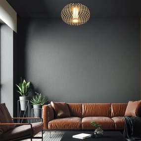 Briloner 3759011 - Mennyezeti lámpa 1xE27/10W/230V átm. 40 cm bambusz