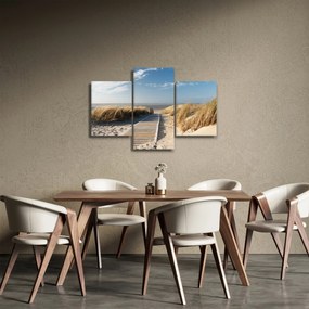 Kép - Homokos strand Langeoog szigetén, Németországban (90x60 cm)