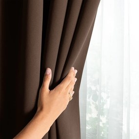 Barna sötétítő függöny 140x245 cm Eyelets – Restilo