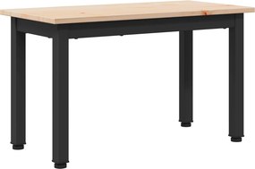 vidaXL Dohányzóasztal Természetes 60 x 30 x 36 cm Tömör fenyőfa