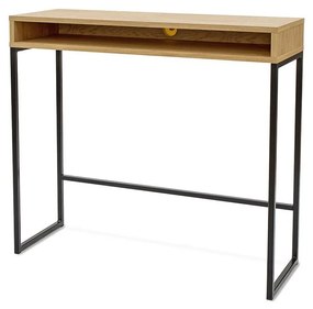 Íróasztal tölgyfa dekoros asztallappal 35x100 cm Frame – Woodman