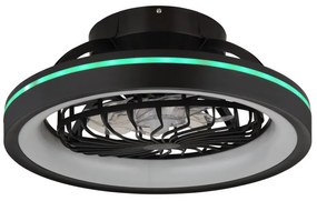 Globo Deanne 03665 távirányítós mennyezeti ventilátoros lámpa, 40W+6W RGB LED, 2700K-6500K+RGB, 2400 lm