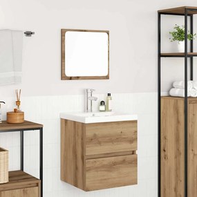 Fürdőszoba bútor szett 3 pcs Fekete tölgy és Fehér Sztenderd