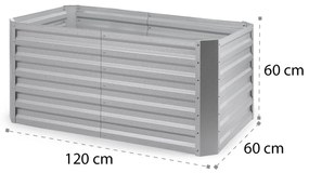 Blum High Grow Straight, magaságyás, 120 x 60 x 60 cm, 432 l, acél