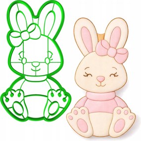 Húsvéti Forma Nagy Mézeskalács XL Húsvéti Nyuszi Hölgy Nyuszi 15cm