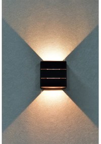 Immax 08520L - LUXLINE LED kültéri fali lámpatest, 6 W, 230 V, 3000 K, IP54, fekete