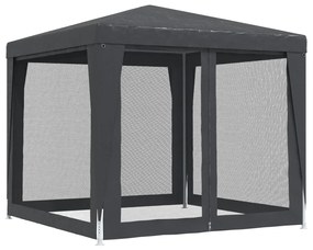 antracitszürke HDPE partisátor 4 hálós oldalfallal 2,5x2,5 m