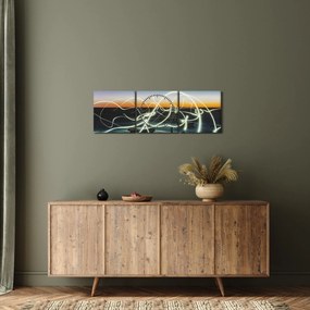 Kép - kilátás az égre a tetőről (órával) (90x30 cm)