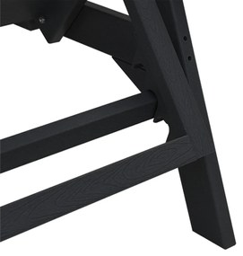Fekete Napozóágy 53x162x98.5 cm HDPE
