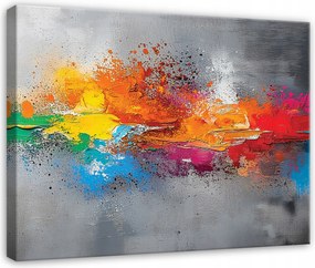 Vászonkép Szürke Absztrakt Loft Hálószoba Nappali Konyha 40x30