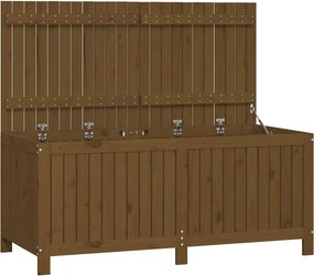 vidaXL mézbarna tömör fenyőfa kerti tárolóláda 147x68x64 cm