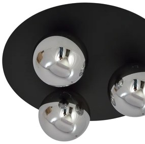 Mennyezeti lámpa SOLAR 3xE14/10W/230V fekete/szürke