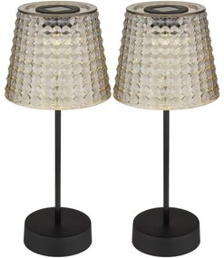 Globo 36634-2S - KÉSZLET 2x LED Napelemes lámpa SOLAR LED/0,06W/3V IP44 szürke