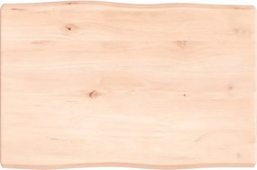 vidaXL asztallap 60x40x(2-4) cm kezeletlen tömör fa élőszegélyes