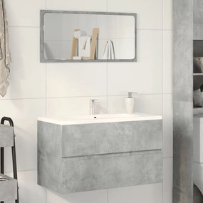 Betonszürke szerelt fa mosdószekrény 90 x 38,5 x 45 cm