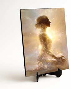 DUBLEZ | Spirituális kép - Jógini arany aurával